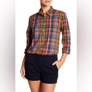 J Crew - NWT - Plaid Gauze Shirt in Boy Fit - XXS